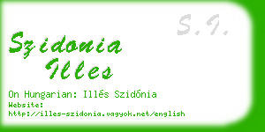 szidonia illes business card