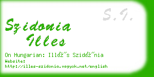 szidonia illes business card